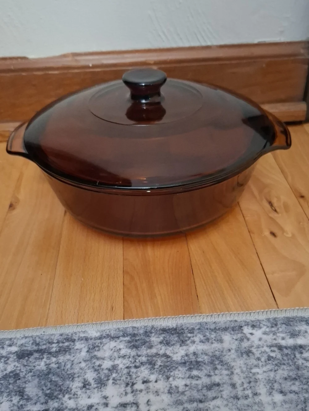 Anchor Hocking Amber Glass Covered Casserole with Handles